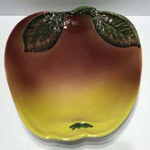 Italian Pottery Apple Plate Kitchen 9872/21 Vintage Ancora Collectible Gift